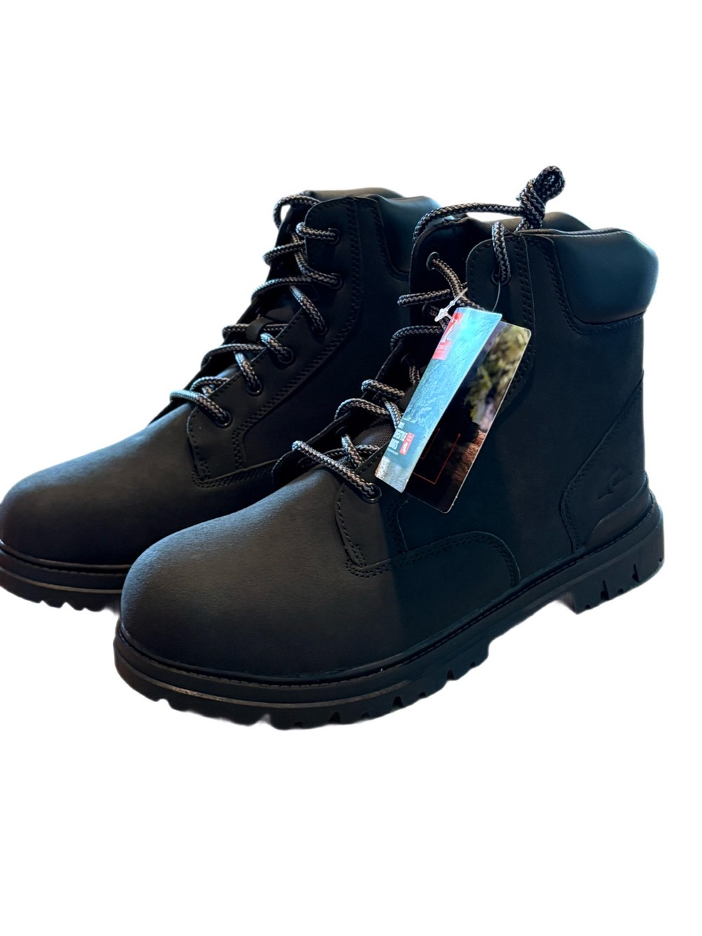 Ozark Trail Troy Men’s Black Faux Suede Hiking Work Boots NWT